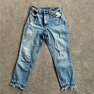 Abercrombie & Fitch curve love high rise mom jeans